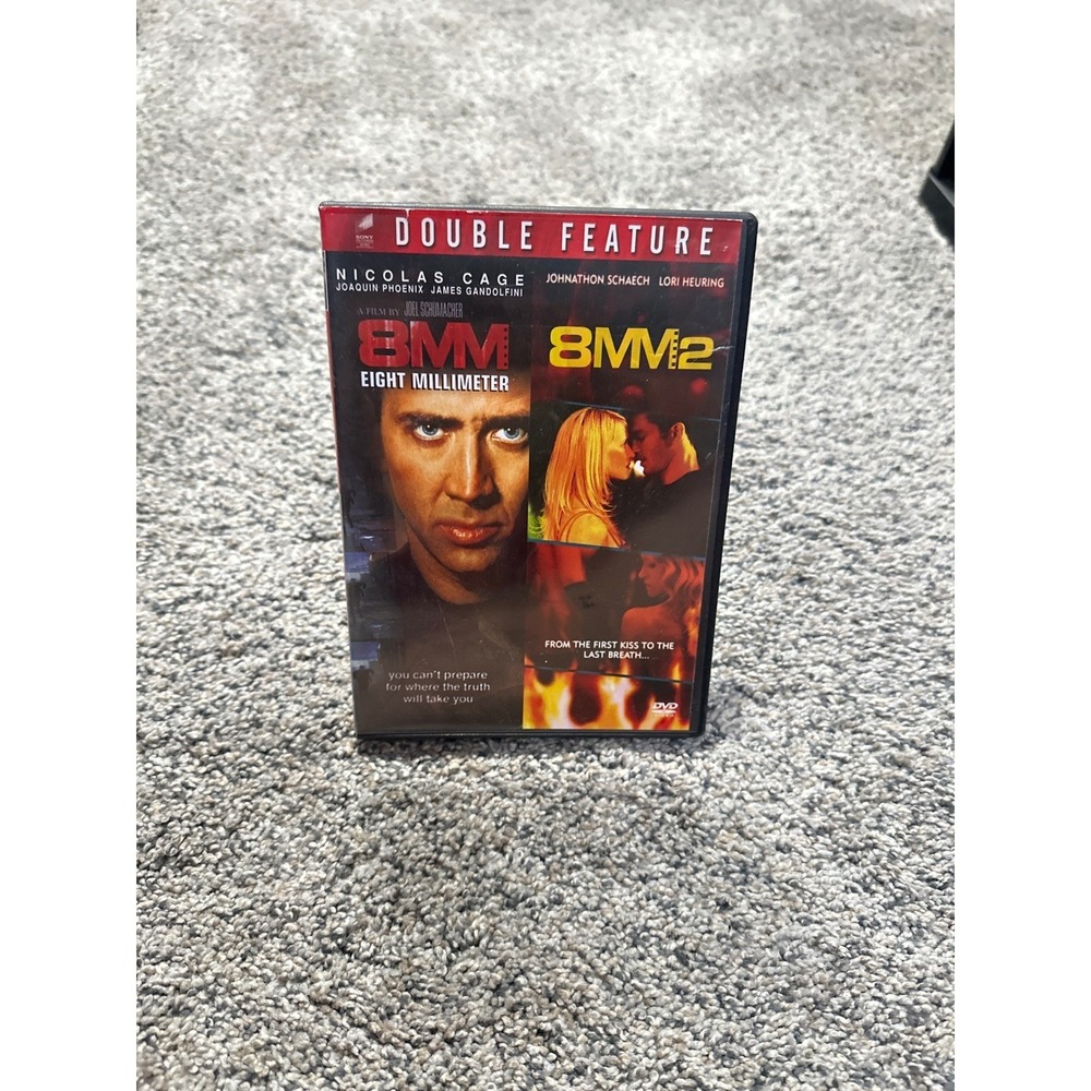 8MM / 8MM 2 Double Feature DVD Nicolas Cage Joaquin Phoenix Thriller 2-Disc Set